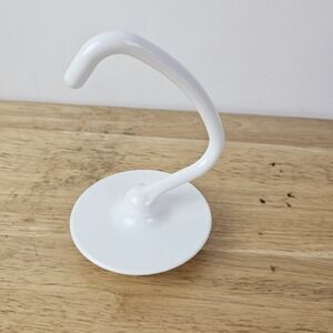 Kitchen Aid Compatible Dough Hook Attachment for Stand Mixer White Metal Baking